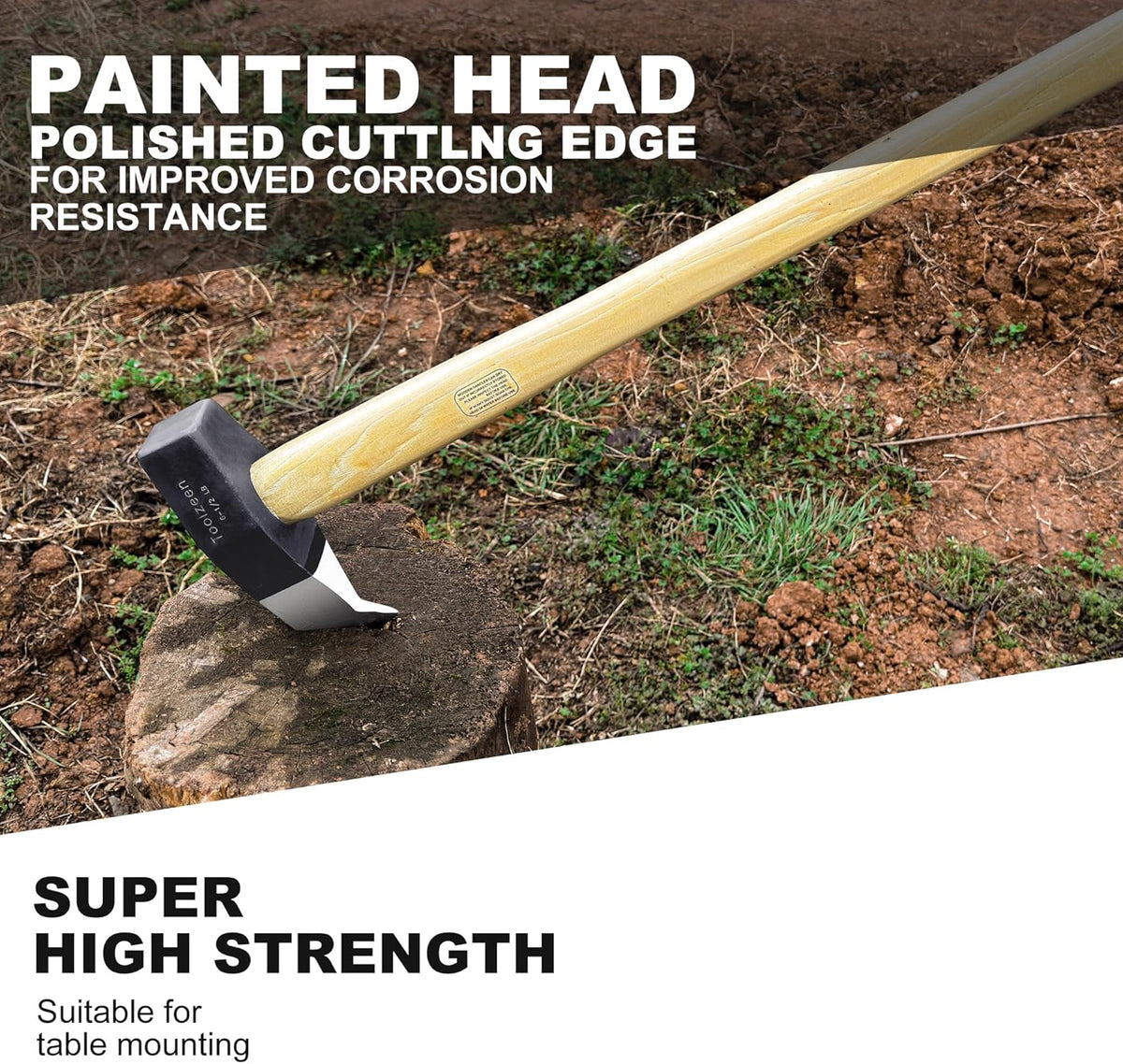 Splitting Maul- Wood Splitter Maul 6 1/2 lbs Head- Heavy Duty Wood Splitter Axe with 36" ergonomics Hickory Handle for Hardwood,Campfires,Firewood(36inch Splitting Maul)