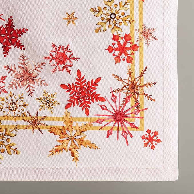 Maison d' Hermine Table Runner 100% Cotton Single Layer Table Runners 60 inches Long for Thanksgiving Christmas Decorations Home Kitchen Dining Party Wedding (Crystal Star, 14.5" x 60")