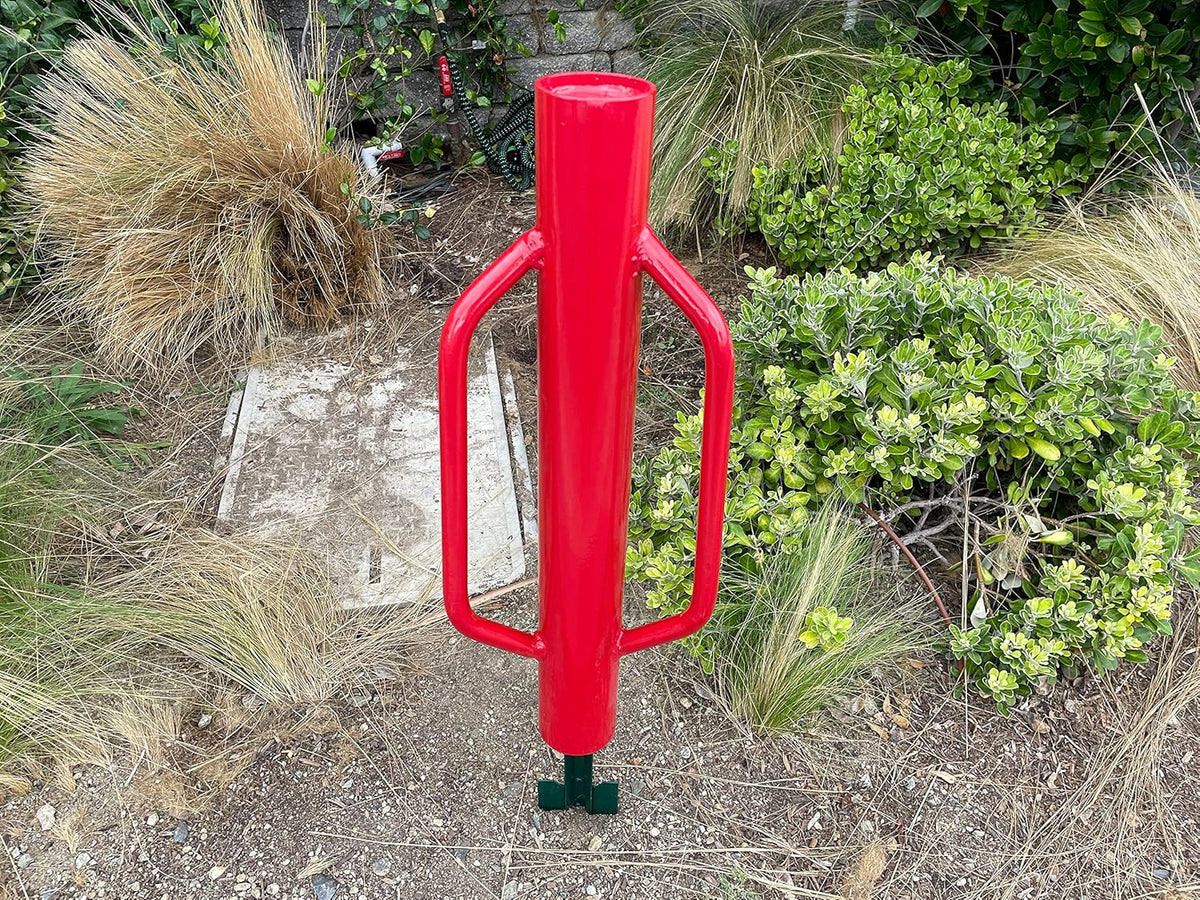 Sandbaggy U & T Post Driver, 30% More Heavier & Sustainable Than Competitors - 15.5 lb Fence Post Driver That Fits up to 2-3/4 inch - 10 Guage Industrial Grade Steel - Red (Pack of 3)