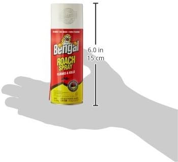 Bengal Roach Spray, Odorless Stain-Free Dry Spray, 9 Oz. Aerosol Can