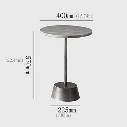 Telephone Table, Solid Wood Sofa Side Table Pedestal Tables Sofa & Console Tables Telephone Tables Round Living Room Side Table(White-15.74 * 15.74 * 22.44in