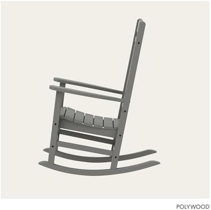 POLYWOOD Presidential Rocking Chair in Slate Grey