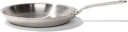 Made In Cookware - 12-Inch Stainless Steel Frying Pan - 5 Ply Stainless Clad - Professional Cookware - Crafted in Italy - Induction Compatible