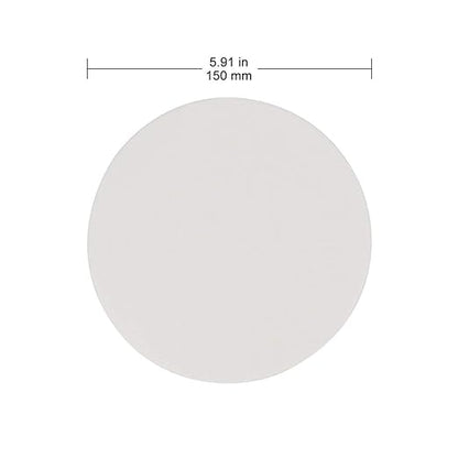 Labasics Qualitative Filter Paper Circles, 150 mm Diameter Cellulose Filter Paper with 15-20 Micron Particle Retention Medium Filtration Speed, Pack of 100