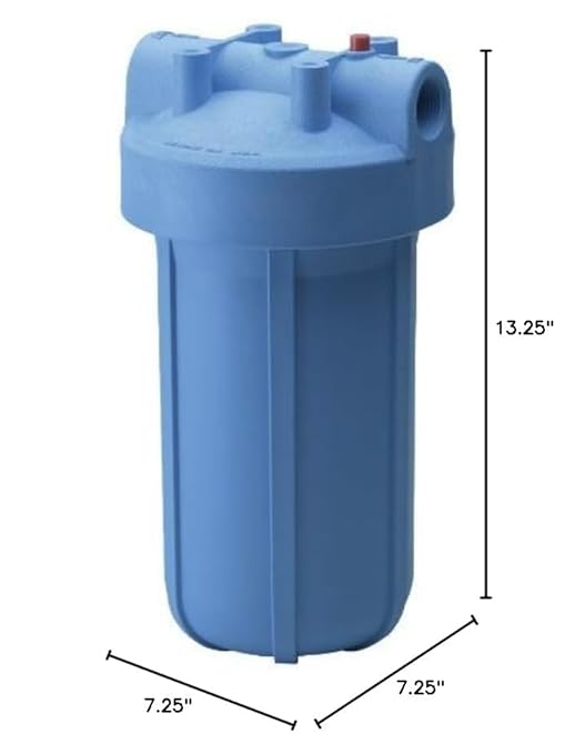 Culligan HD-950A Whole-House Heavy Duty 1" Inlet/(Outlet Water Filtration Housing, Blue