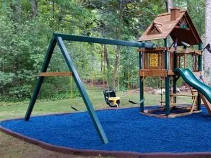 Playsafer 4' Flexible Interlocking Rubber Edging for Playgrounds (Terra Cotta, 3 Pack)