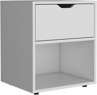 19.7-Inch High Nightstand End Table with Open Shelf ﻿,for Small Spaces