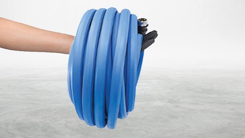 BluSeal Hot/Cold Water Rubber Garden Hose, 100% Rubber, Ultra-Light, Super Strong, 500 PSI, 50F to 190F Degrees, High Strength Polyester Braided (1" x 100)