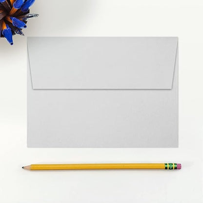 LUXPaper A7 Invitation Envelopes | Peel & Press | 5 1/4" x 7 1/4" | Gray | 80lb. Text | 100% Cotton | 500 Qty