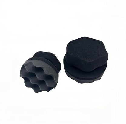3PCS Tire Shine Applicator Pad, High-Density Wave-Grip Pad for Leather & Tire Care, Auto Detailing Tool, Durable and Reusae Applicator Pad for Auto Polishing, Cleaning, and Waxing