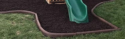 Playsafer 4' Flexible Interlocking Rubber Edging for Playgrounds (1 Pack, Terra Cotta)