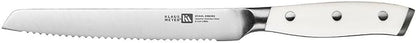 Stahl High Carbon Exclusive German Steel 8 inch Bread Knife (White)
