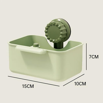 Kitchen Sink Strainer Drainer Basket with Suction Cup,Food Waste Filter Basket,Sponge Brush Holder for Kit-chen Home,Efficient Kitchen Waste Management (Yellow)