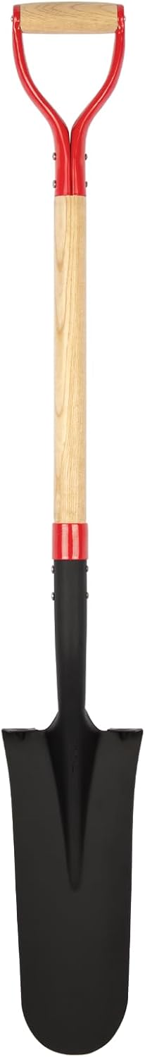 Nohovu Spade Shovel for Digging, Heavy Duty Shovel with D-Handle, Trench Shovel for Gardening, 45 Inches