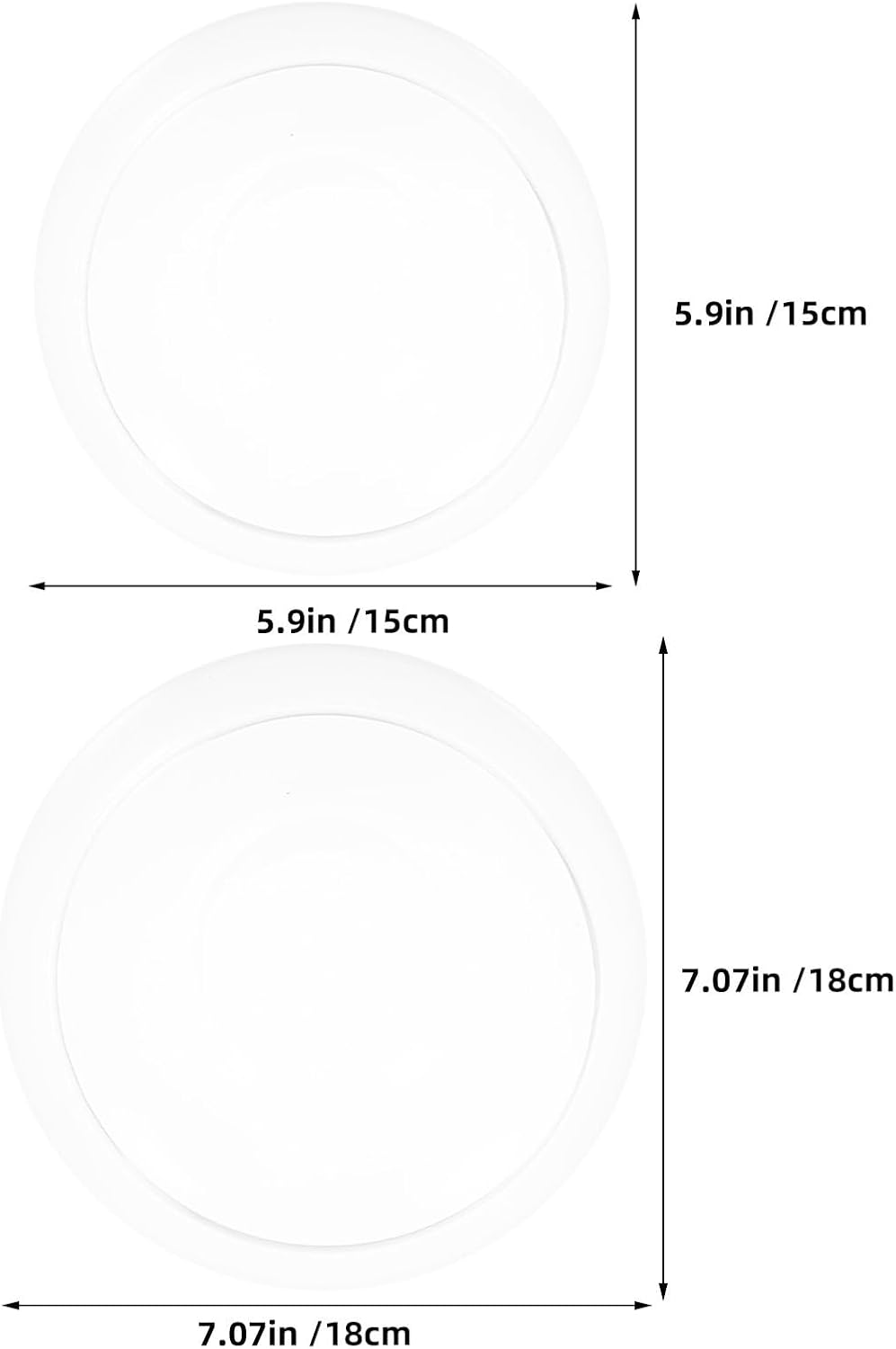 Glass Bowl Candle Holders Elegant Minimalist Design 2pcs for Floating Candles 7.1" 5.9" for Wedding Table Decor and Home Centerpieces