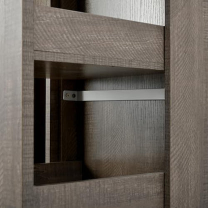 Kitchen Pantry Cabinet, Buffet with Pull-Out Side Cabinet | 7-tier pull-out side cabinet with wheels, easy access for spices, oils, baking supplies, and daily kitchen essentials