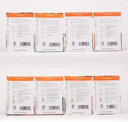 Bentley Seed Garden Variety Pack - Non-GMO Heirloom Vegetables - 8 Assorted Plant Seeds for Growing Fresh Produce
