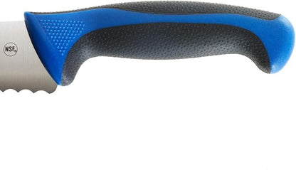 Mercer Culinary Millennia Colors Bread Knife, 10-Inch Wavy Edge Wide, Blue