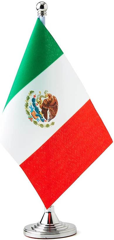 Mexico Flag Mexican Flags, Small Mini Mexican Desk Flag, Used for Table Office Classroom Home Patriotic Events Decorations