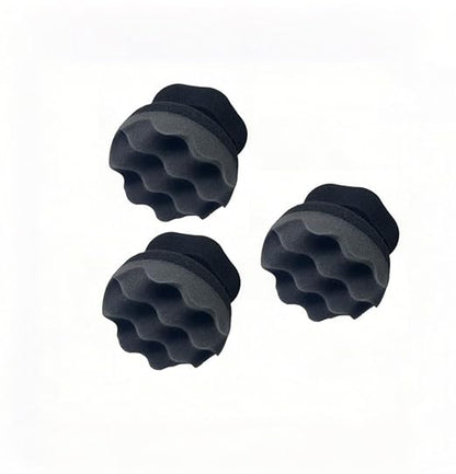 3PCS Tire Shine Applicator Pad, High-Density Wave-Grip Pad for Leather & Tire Care, Auto Detailing Tool, Durable and Reusae Applicator Pad for Auto Polishing, Cleaning, and Waxing
