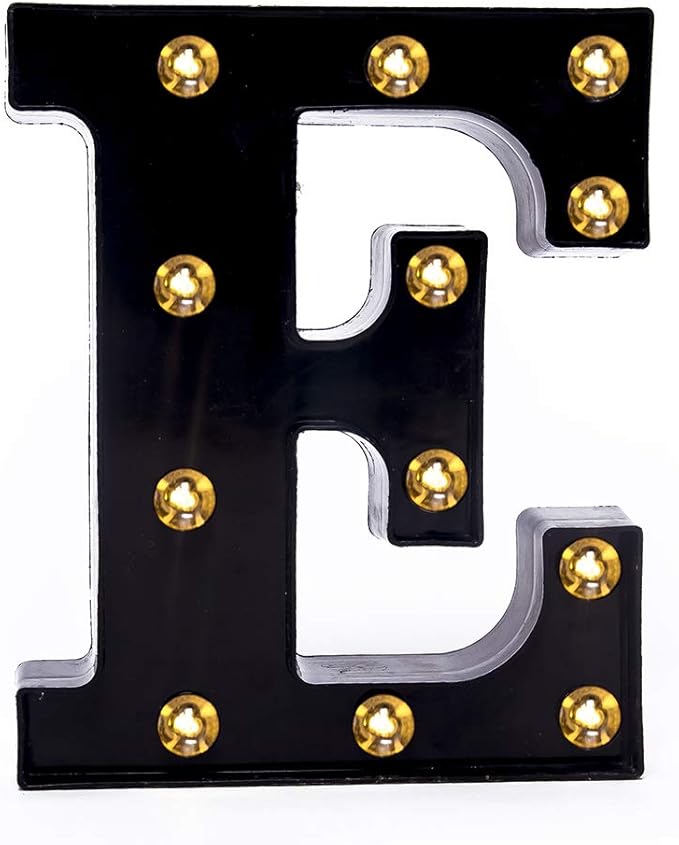 Foaky Black LED Marquee Number Lights Sign Light Up Marquee Number Lights Sign for Night Light Wedding Birthday Party Battery Powered Christmas Lamp Home Bar Decoration