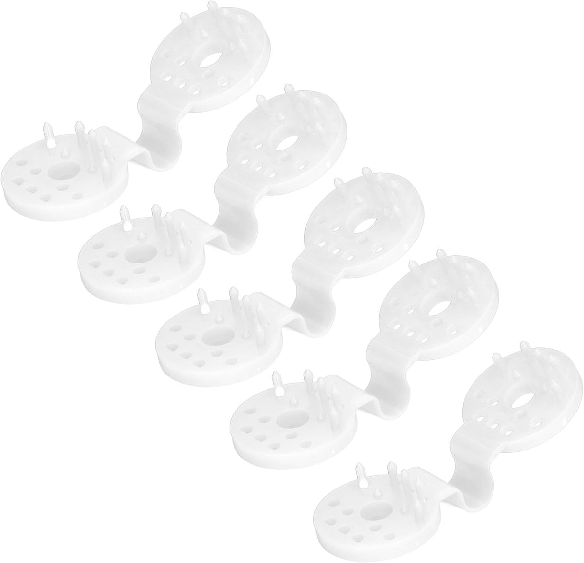 100pcs Shade Cloth Plastic Clips Heavy Duty Lock Grip, Bird Proof Shade Cloth Sunshade Clips for Outdoor Garden Greenhouse (White)