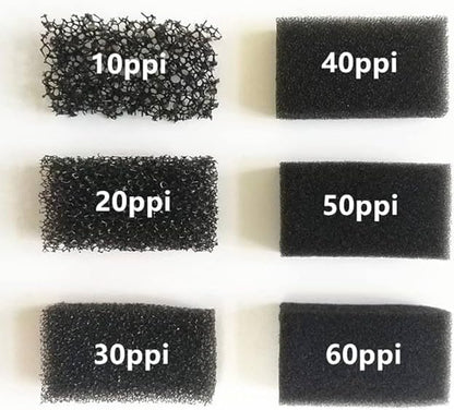 10 ppi Reticulated Sponge Black Regicell Automotive Air Filter, Noise Suppression Filtration, Speaker Foam Size: (2PCS) 54" x 36" x 1/2" Thick