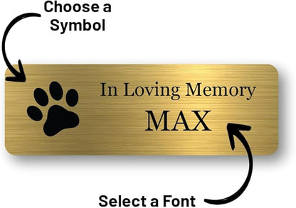 Custom Engraved Name Plates with Adhesive, Made in The USA, Personalized Pet Urn, Memorial Plaque, Picture Frame, Art Tag, Flag case (Silver Plate/Black Text, 2x4 Inch)
