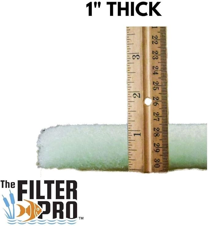 Lime Green Fine Filter Media, 1" Thick, 12" x 56" Roll, Perfect for Aquariums, Ponds or Water Gardens, Made in USA