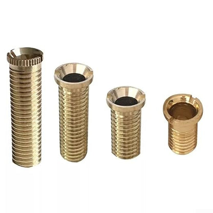 Sink Strainer Screw Connector Brass Alloy Bolts for Wash Basin Strainer Bath Waste Bolt Kitchen Sink Basket Filter Slotted Design for Easy Tightening Copper Color(Brass 4cm)