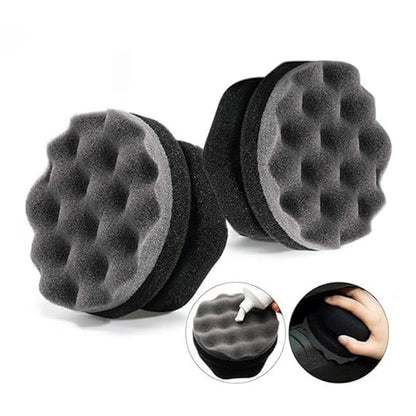3PCS Tire Shine Applicator Pad, High-Density Wave-Grip Pad for Leather & Tire Care, Auto Detailing Tool, Durable and Reusae Applicator Pad for Auto Polishing, Cleaning, and Waxing