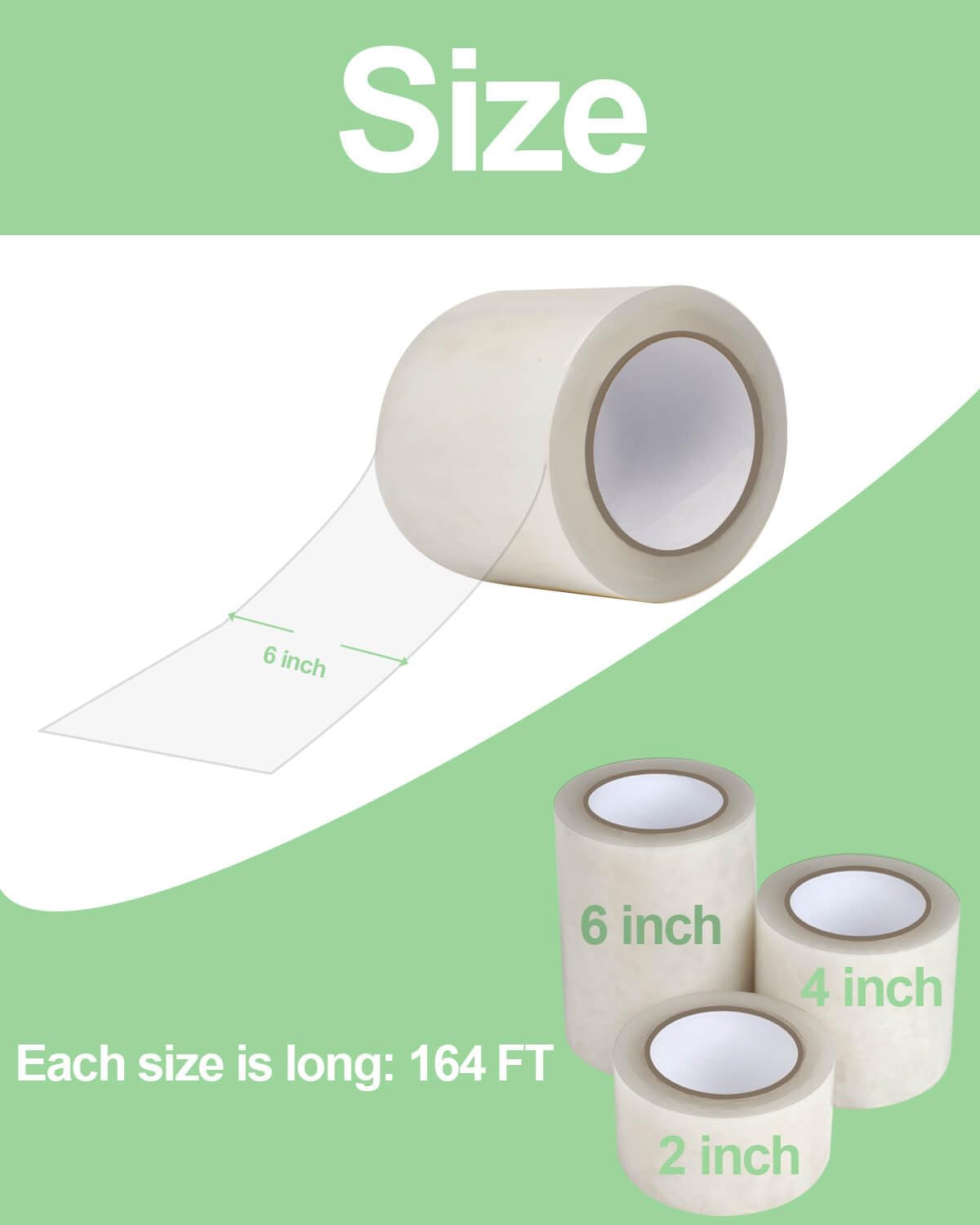 vensovo Greenhouse Covering Plastic Repair Tape - Heavy Duty Garden Green House Sheeting, Plastic Polyethylene Film Repair Tape (2"×164')