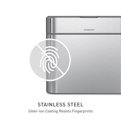 simplehuman Compost Caddy, Detachable and Countertop Bin, 4 Liter / 1.06 Gallon, Brushed Stainless Steel