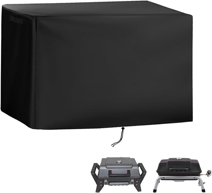 Grill Cover for Charbroil Grill2Go X200 Single Burner Gas Grill, Heavy-Duty 600D Tabletop BBQ Cover for CharBroil 1-Burner Portable Propane Gas Grill 17402049