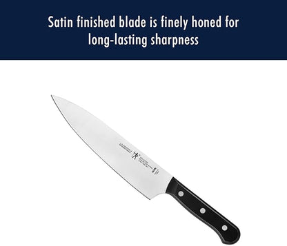 HENCKELS Solution Razor-Sharp 10-pc Knife Set, Chef Knife, Bread Knife, German Engineered Informed by 100+ Years of Mastery, Black/Stainless Steel