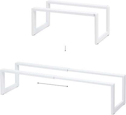 QUALIAZERO 2-Tier Expandable Shoe Rack – Durable Organizer Shelf for Entryways, Bedrooms, Bathrooms, and Laundry Rooms (GLACIER WHITE, 2 PACK)