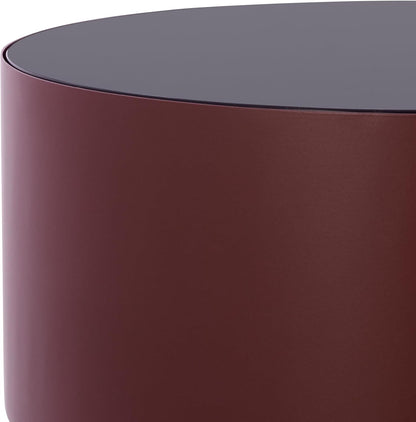 SAFAVIEH Home Collection - Sumiko Accent Table with Black Glass Top & Bordeaux Iron Base, Modern Sculptural Side Table, Fully Assembled (ACC3233B)