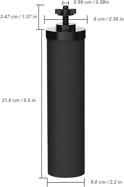 Huining 4PCS Black Filters for Purification Unit Filter Replacement Household Bucket Filtration System Gravity Water Filter System Purifier Survival