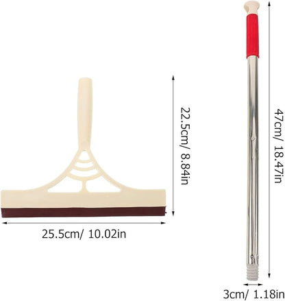 Multipurpose Window Cleaner Squeegee Scraper with Water and Dry Use, Khaki Floor and Shower Wiper for Bathroom, Kitchen, Tile, and Glass Cleaning