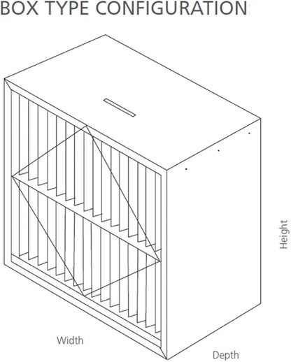 RIGID-PACK 20x20x12 Rigid Box Air Filter – MERV 13/85% ASHRAE HVAC Filter – Radial V-Pleat, Metal Frame, Single Header – High-Efficiency Replacement for Commercial & Industrial Systems