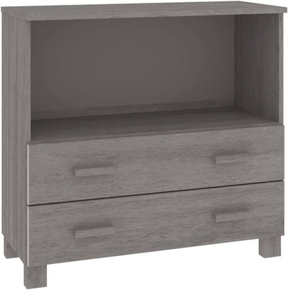 Light Grey Sideboard with Solid Pine Wood and MDF Construction, Modern Storage Cabinet for Living Room or Dining Room, Durable Furniture with Smooth Finish and Versatile