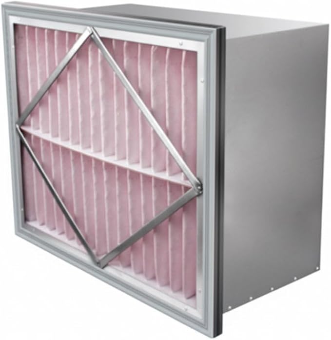 RIGID-PACK 24x20x12 Rigid Box Air Filter – MERV 11/65% ASHRAE HVAC Filter – Radial V-Pleat, Metal Frame, Single Header – High-Efficiency Replacement for Commercial & Industrial Systems