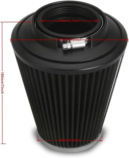 Big Sucker cone Air filter intake for harley air Cleaner Sportster Softail fatboy heritage dyna touring street road king Glide (Deep style -Chromed, Type A : For Sportster XL models)
