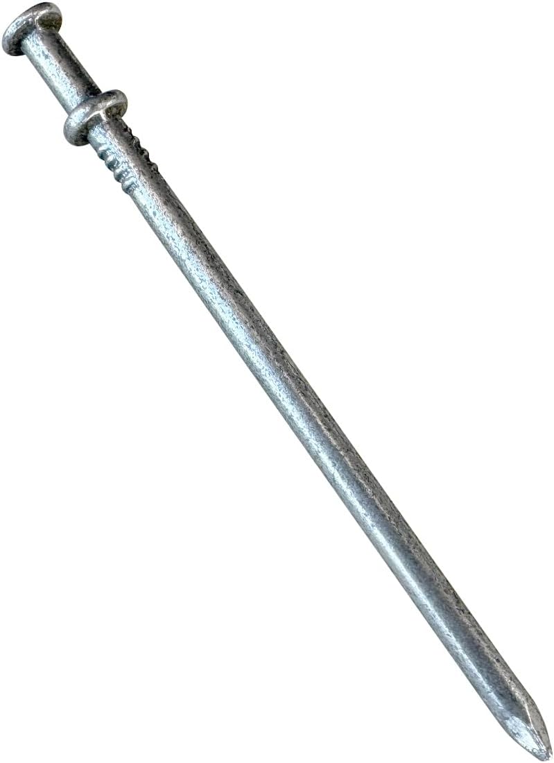 Sandbaggy 16d Duplex Nails (3.5" Long) - Temporary Construction, Concrete Forms, Scaffolding - 8 Gauge Steel - Smooth Shank, Flat Head - Removable/Reusable (800)