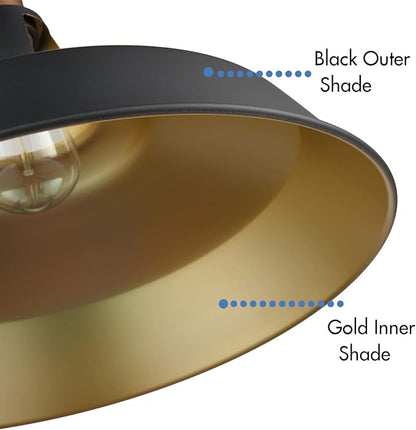 CLAXY Industrial Farmhouse Ceiling Light 1-Light Barn Ceiling Light Fixture Flush Mount for Bedroom Hallway Porch