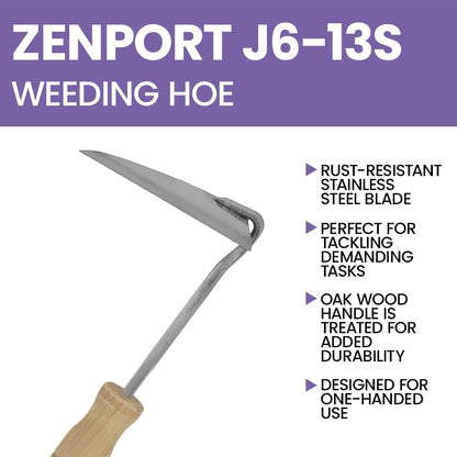 Zenport J6-13S Weeding Hoe, 10-Inch, Beige - 12 Pack