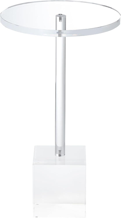 Clear Acrylic End Table,Side Table,Clear,for Livingroom,13.5 x 13.5 inch, 23 inch High