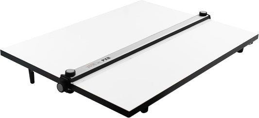 Pacific Arc Table Top Drawing Board with Parallel Bar, White, 30 inches by 42 inches