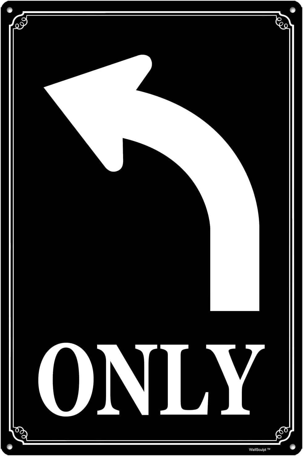 8x12" Right Turn Only Arrow Signs - High-Intensity Aluminum Parking Lot Sign, Weatherproof & Fade-Resistant, Ideal for Outdoor & Indoor Use - Curbside Sign