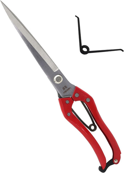 Manual Wool Shearing Shear Stainless Steel Trimming Scissor Long blades Multifunctional garden shears Craft Scissors with spring Red